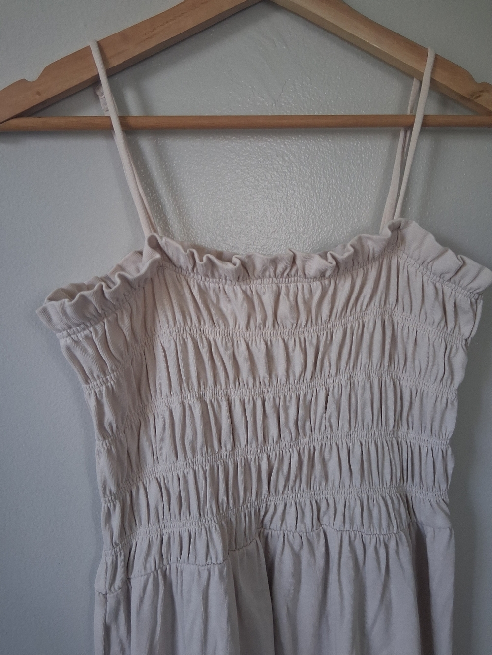 H&M Cream Smock Dress Cotton - Picture 2 of 6